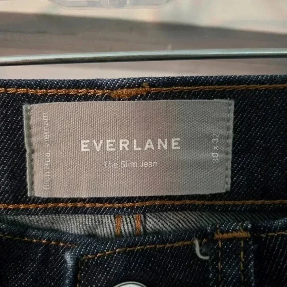 Everlane 139393 Men's Sz 30x32‎ Blue The Slim Fit Stretch Denim Jeans $98+ - Picture 5 of 6